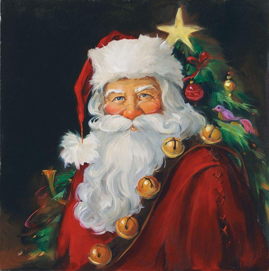 Posterazzi Collection Sparkling Santa Poster Print by Susan Comish (24 x 24)