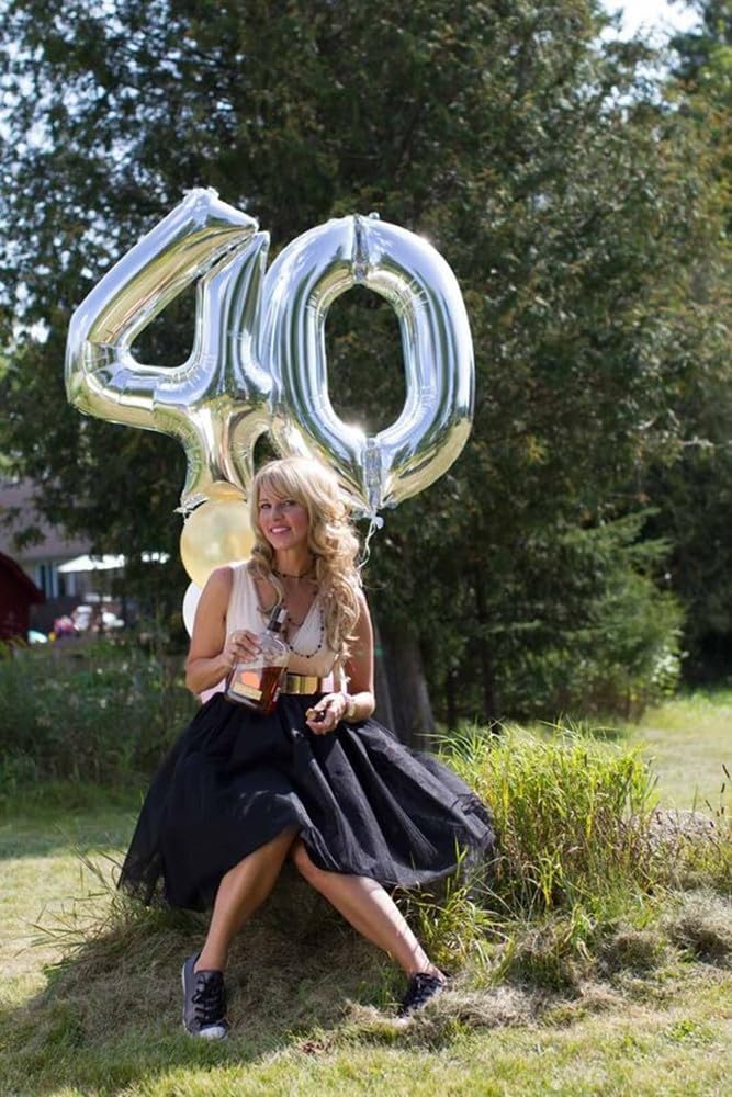 Silver 40-Inch Number 50 Balloon - Perfect for 50th Birthday & Golden Wedding Anniversaries