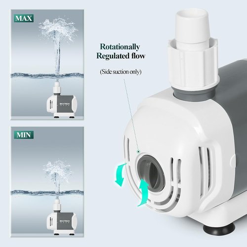 Boxtech Fish Tank Water Pump - Ultra Quiet 660 GPH Submersible Pump with 3 Nozzles | 45W High Lift for Aquariums & Ponds
