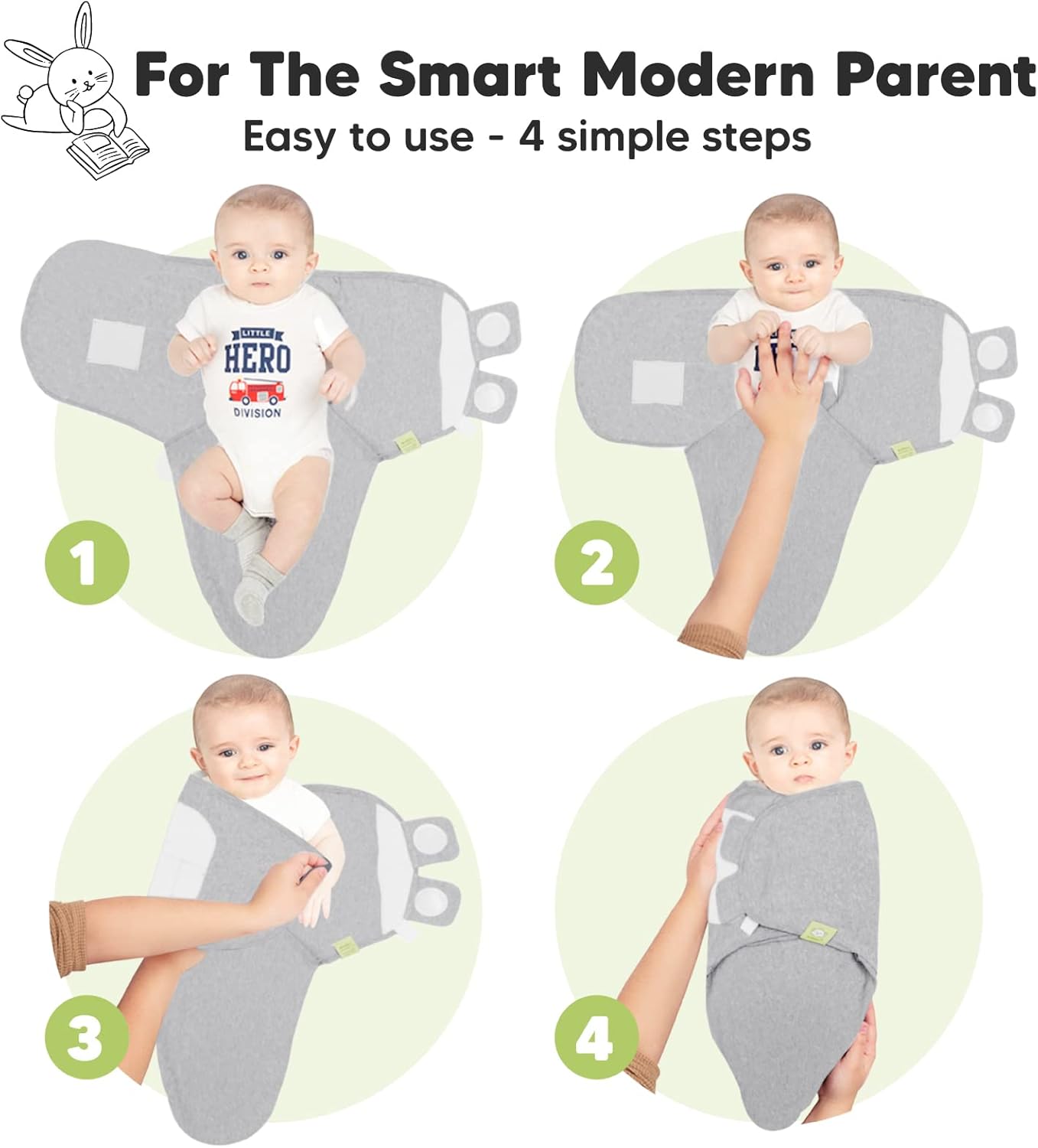 KeaBabies Organic Crib Sheets & Baby Swaddle Sleep Sacks - 2-Pack Crib Sheets & 3-Pack Swaddles - Neutral Colors