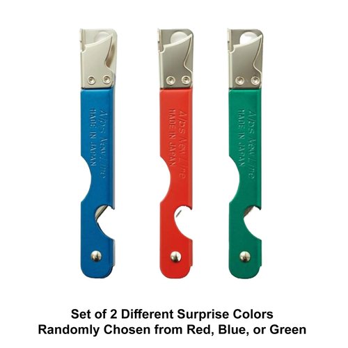 Japanese Classic Can Opener - Set of 2 Different Surprise Colors - 3 in 1 - Multifunctional - Made in Tsubame, Japan