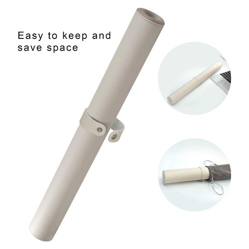 CENNBIE 59" x 27.5" 4XL Super Large Desk Mat - Mega Size Premium Vegan Leather Desk Pad - Ultra Ergocomfort Technology (Cream)