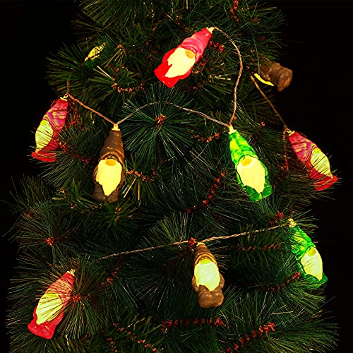 Mudder Charming Style 5.9ft Gnome String Lights, Battery-Operated Holiday Decor