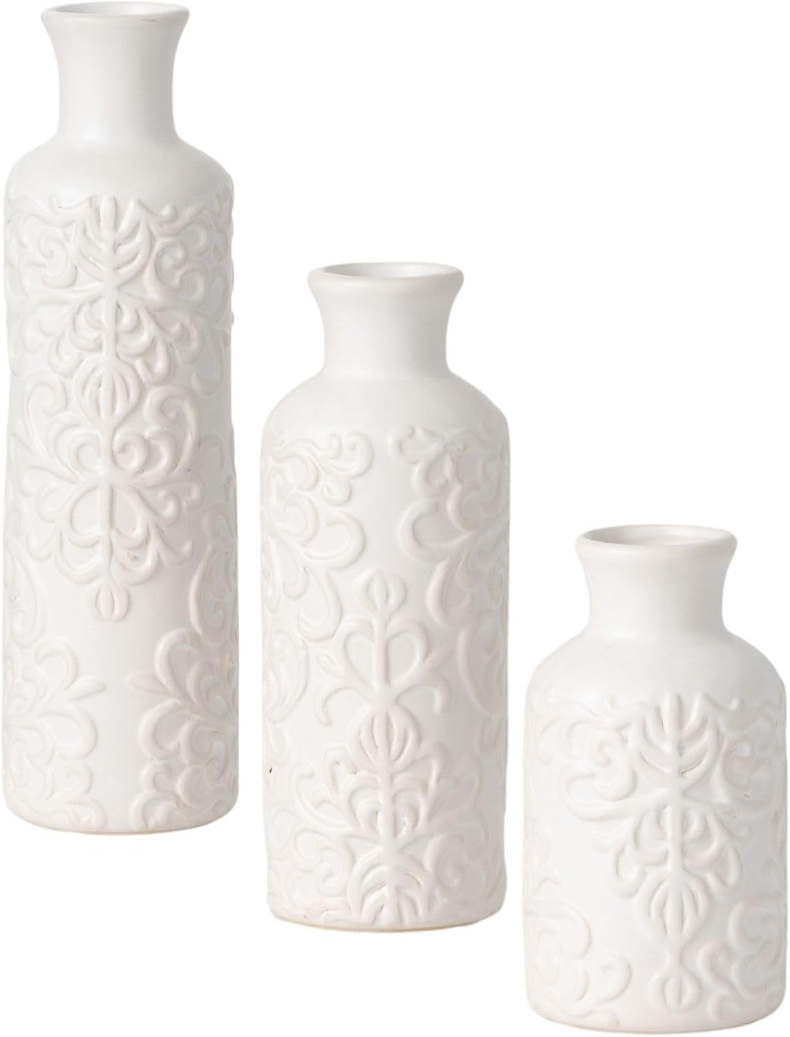 Red Vase Set - Boho Farmhouse Decor for Kitchen, Bedroom & Living Room - CM2407
