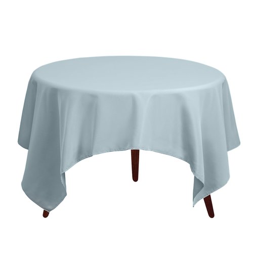 Gee Di Moda Square Tablecloth - 70 x 70 Inch Baby Blue Table Cloth for Medium Square or Round Tables - Heavy Duty Washable Fabric - for Buffet Table, Holiday Party, Dinner, Wedding & Baby Shower