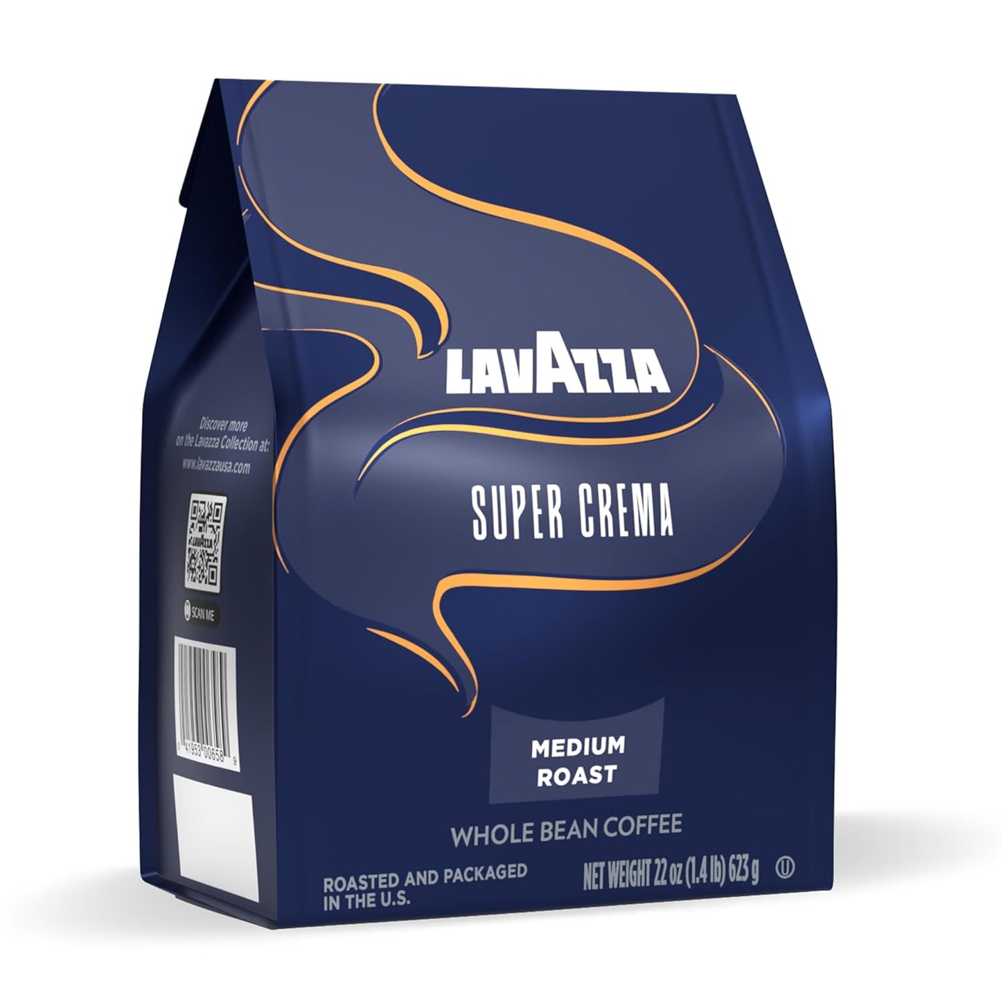Lavazza Super Crema Whole Bean Coffee - Medium Espresso Roast, Arabica & Robusta Blend, 22 oz