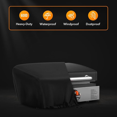 Blackstone Heavy Duty Grill Cover - Compatible with 1814 17-Inch Griddle with Hood, 600D Material