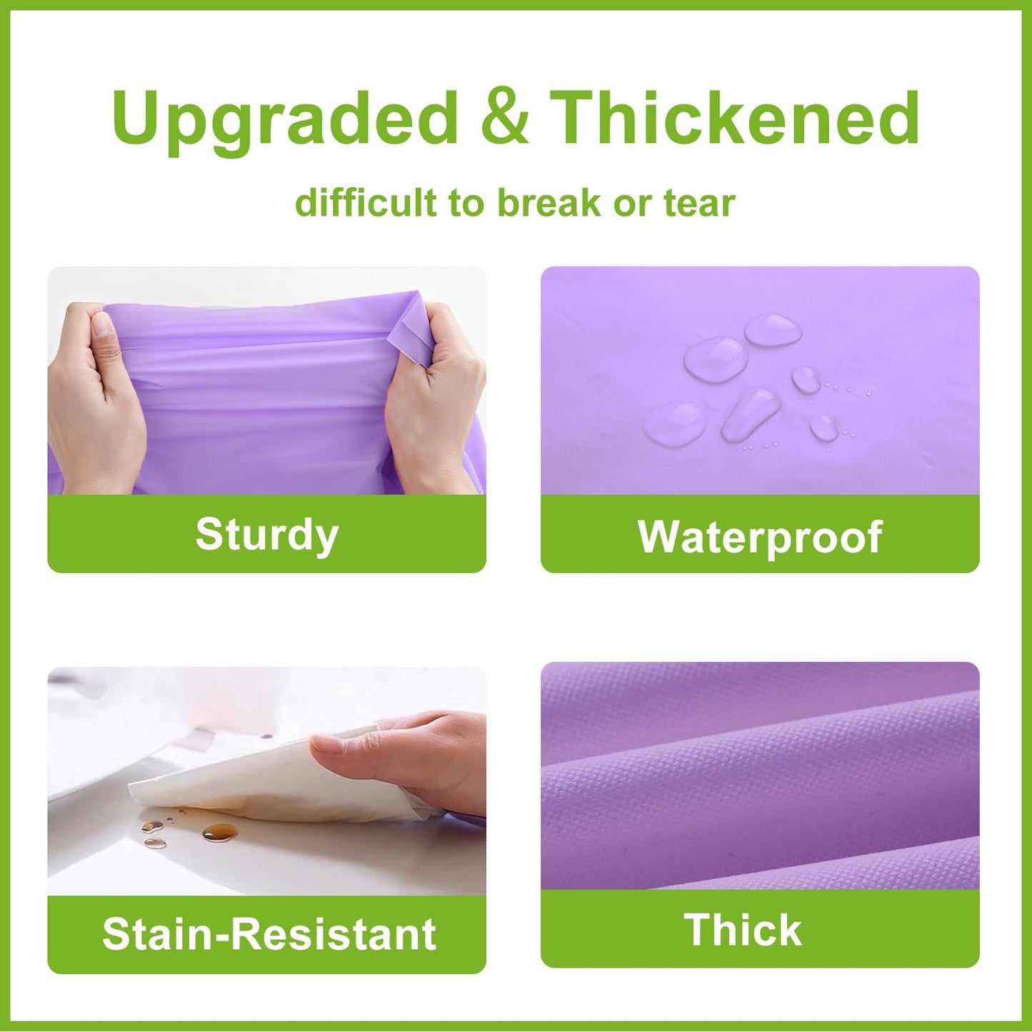 Purple Tablecloth - 3 Pack 54" × 108" Rectangle Disposable Light Purple Tablecloth, Lavender Waterproof Plastic Table Cover for Party, Wedding, Lavender Birthday Decoration