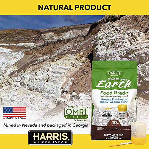 HARRIS Food Grade Diatomaceous Earth 10lb with Powder Duster - Organic Safe Pest Control