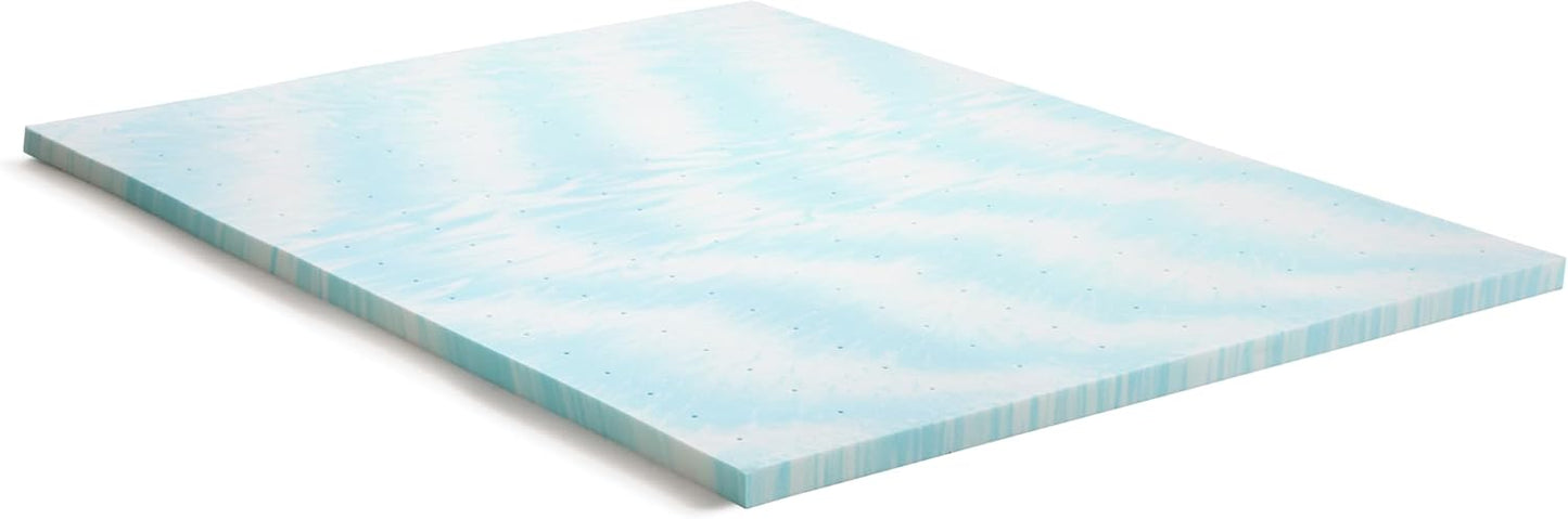 Linenspa 2-Inch Gel Memory Foam Mattress Topper - Cooling & Ventilated - Full Size, Pressure Relieving, CertiPUR Certified