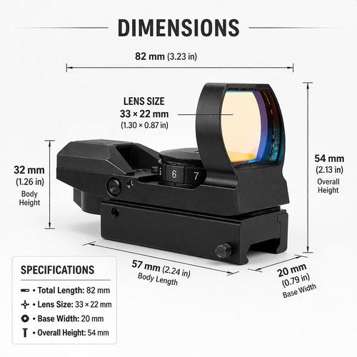 GOTICAL Saddle Scope Mount for 12GA 870 with Reflex Sight Red Green Reticles with Weaver Picatinny Rail Mount (Saddle Mount for 12GA)