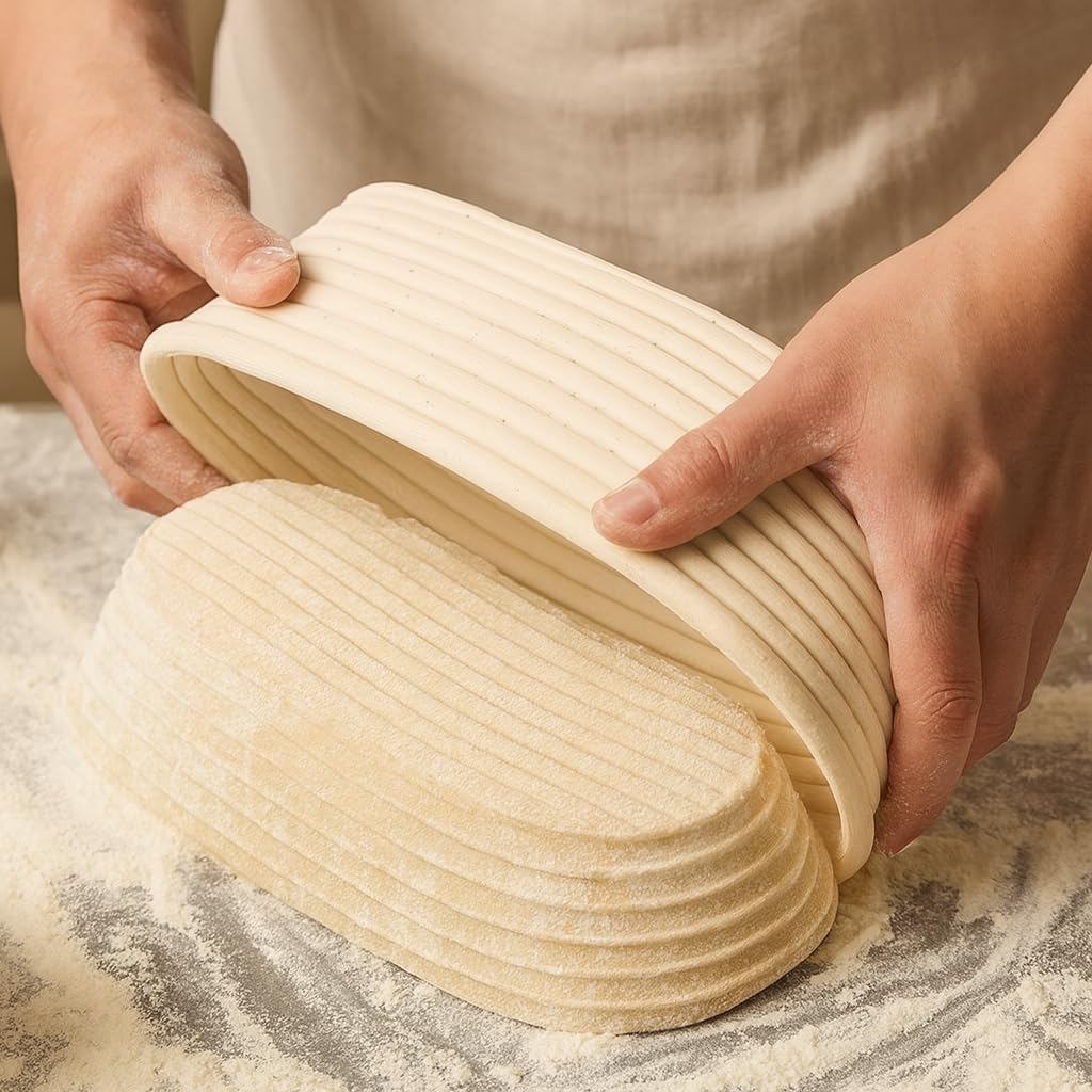Saint Germain Bakery Premium Round Bread Banneton Basket - Ideal Proofing Basket for Beautiful Bread (10 Inch)