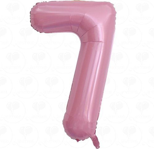 AFTERLOON® Jumbo 40-Inch Pink Foil Number 7 Balloons - Perfect 7th Birthday Decorations for Kids