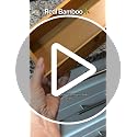 Natural Bamboo Drawer Organizer Set - 5-Piece Multi-Use Storage Bins for Kitchen, Bathroom, Office & Jewelry