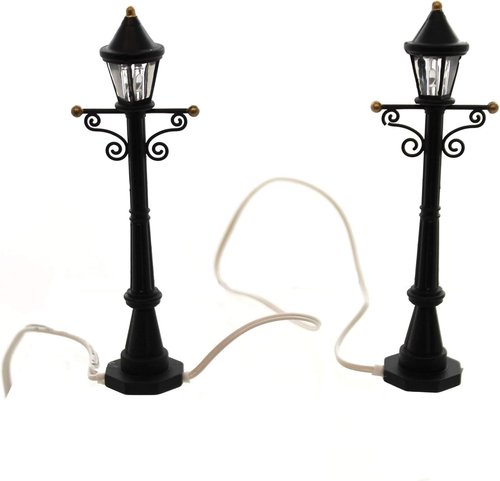 Department 56 Village Uptown Street Lights - Charming Accessory Set of 2 for Festive Decor