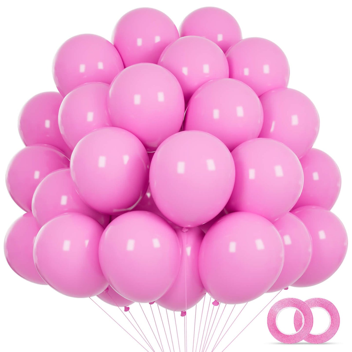 Pink Balloons 110Pcs, 5 Inch Small Pink Latex Party Balloons, Mini Thick Pink Balloons for Birthday Wedding Baby Shower Decorations.