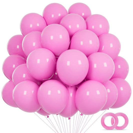 Pink Balloons 110Pcs, 5 Inch Small Pink Latex Party Balloons, Mini Thick Pink Balloons for Birthday Wedding Baby Shower Decorations.