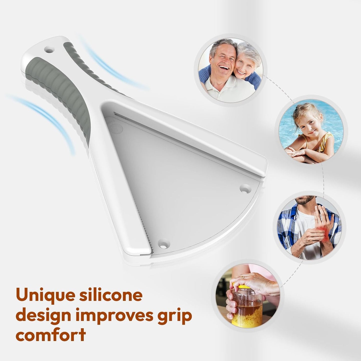 Skiennix Easy Grip Jar Opener - Effortless Bottle & Lid Remover for Seniors | Ideal Kitchen Gadget for Weak Hands