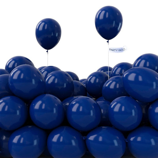 PartyWoo Navy Blue Balloons 50pcs 5 Inch Small Mini Matte Dark Blue Latex Balloons for Graduation New Year Wedding Sports Theme Baby Shower Men Birthday Bachelorette Party Decorations Blue-Y72