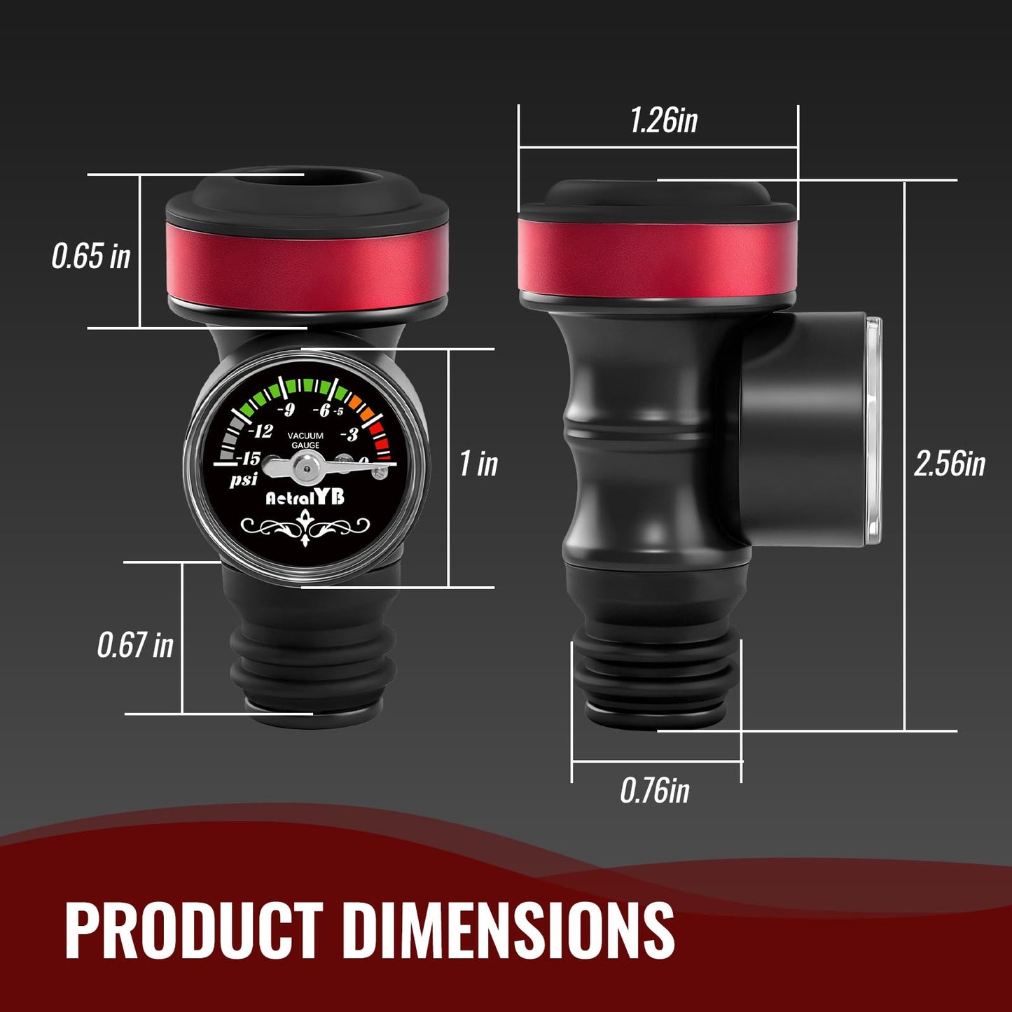 2 Pack Wine Vacuum Saver Sealer with Real-Time Pressure Gauge, Reusable Bottle Stoppers for Red & White Wine Preservation - Airtight Seal, Keep Fresh 5X Longer (Includes Hand Pump)