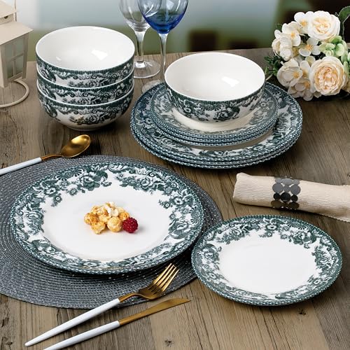 Joseph Sedgh Collection Montana Chip-Resistant Porcelain Dinnerware Set 12-Piece