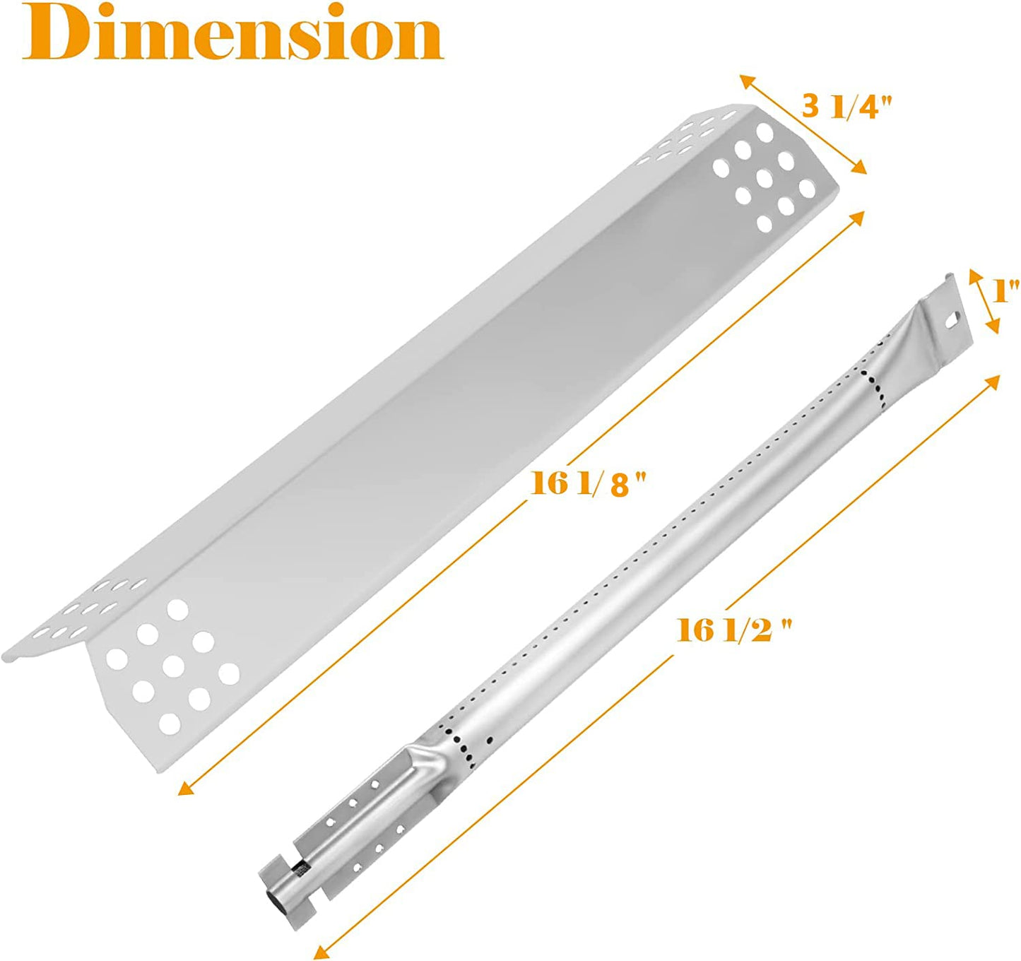 Grill Replacement Parts for Kitchenaid 720-0745A 740-0781 720-0733A Grill,BBQ Accessories for Nexgrill 720-0733 720-0709 720-0745 740-0780 Heat Plates and Burners,Stainless Steel