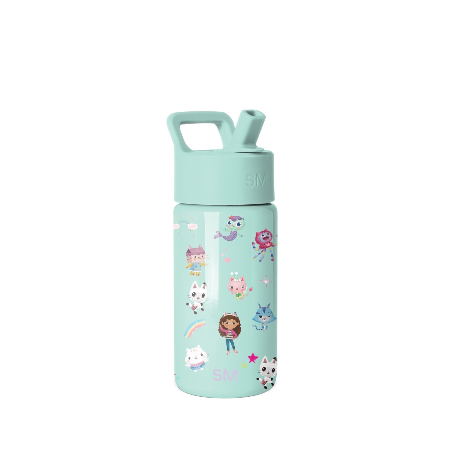 Simple Modern Kids Summit Water Bottle with Straw Lid | Gabby's Dollhouse 14oz Stainless Steel Cup Insulated Tumbler for Toddlers, School | Gabby's Friends