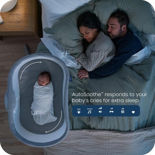 HALO BassiNest Connected Swivel Sleeper 3.0 - Smart Bassinet with AutoSoothe™, 360° Swivel & Cry Detection