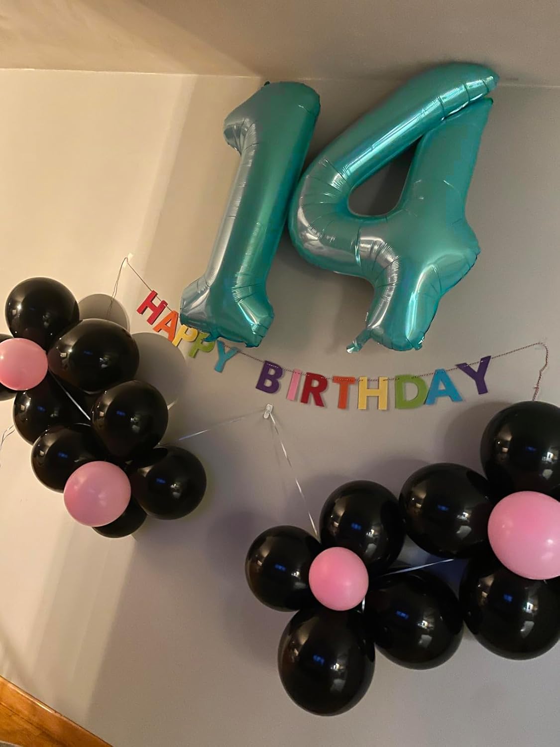 Number 0 Balloons - 40 Inch Blue-Green Birthday Decorations for Milestone Events & Baby Showers