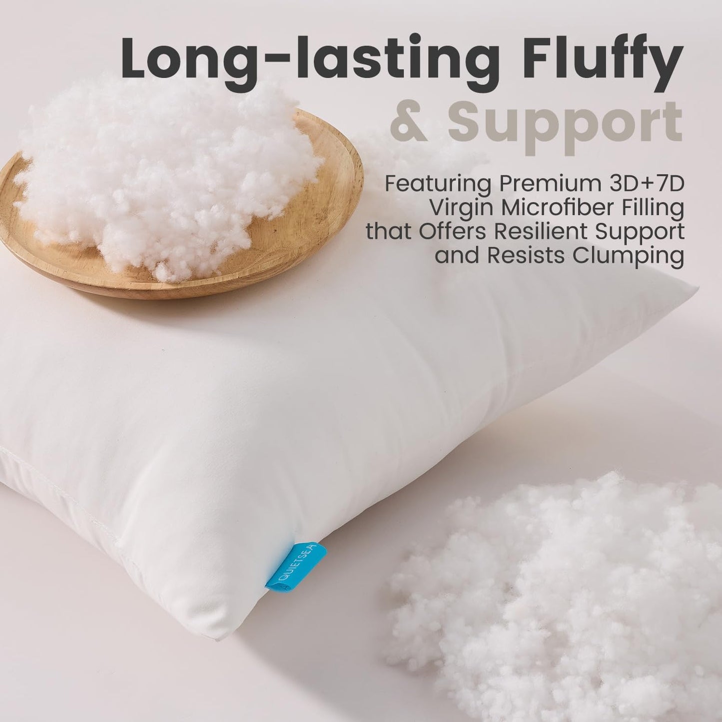 QUIETSEA 12x20 Pillow Inserts - Pack of 2 Fluffy Soft Lumbar Throw Pillows for Couch & Bed