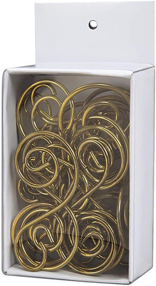 Gold Metal S Shaped Ornament Hooks - 24 Count for Elegant Holiday Decorating