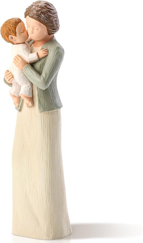 Hensonever Grandma Figurines - Hand-Painted Grandmother & Grandchild Sculptures | Perfect Birthday Gifts