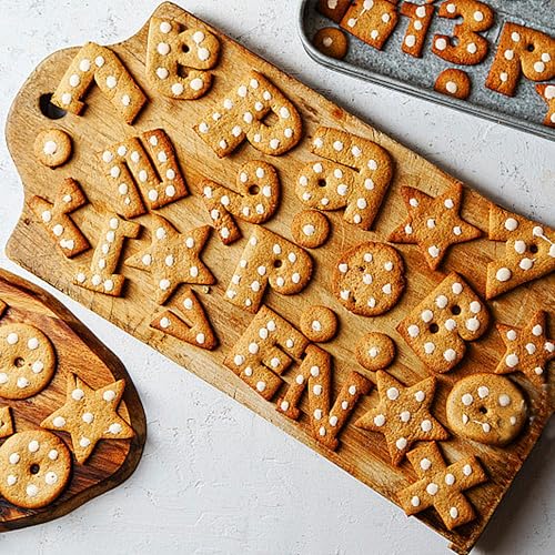 Yomfut Small-Letter Alphabet Cookie Cutter Set 26 Pcs Stainless Steel Baking Tools