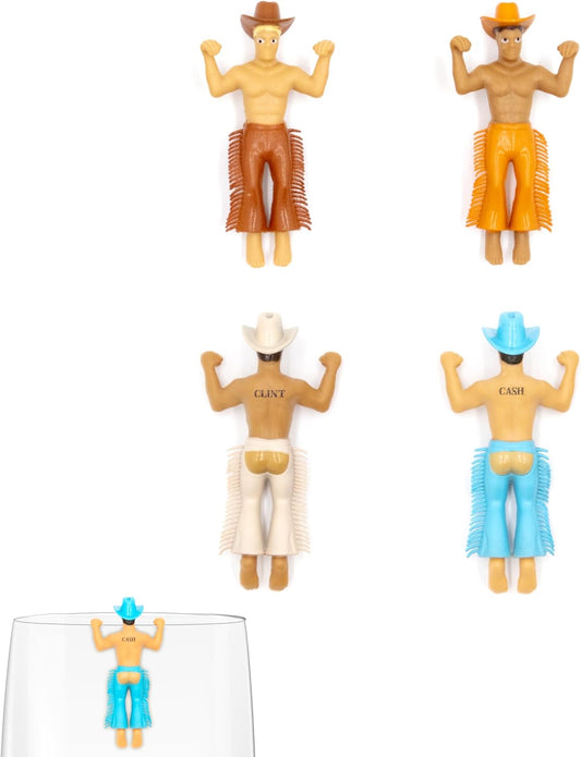 Classic Chaps Reusable Markers & Wine Glass Charms - Fun Bachelorette Party Gifts