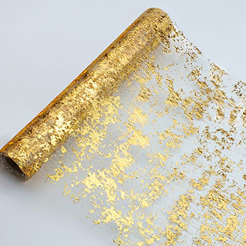 Snowkingdom Gold 32FT Sequin Glitter Table Runner for Weddings Parties & Events