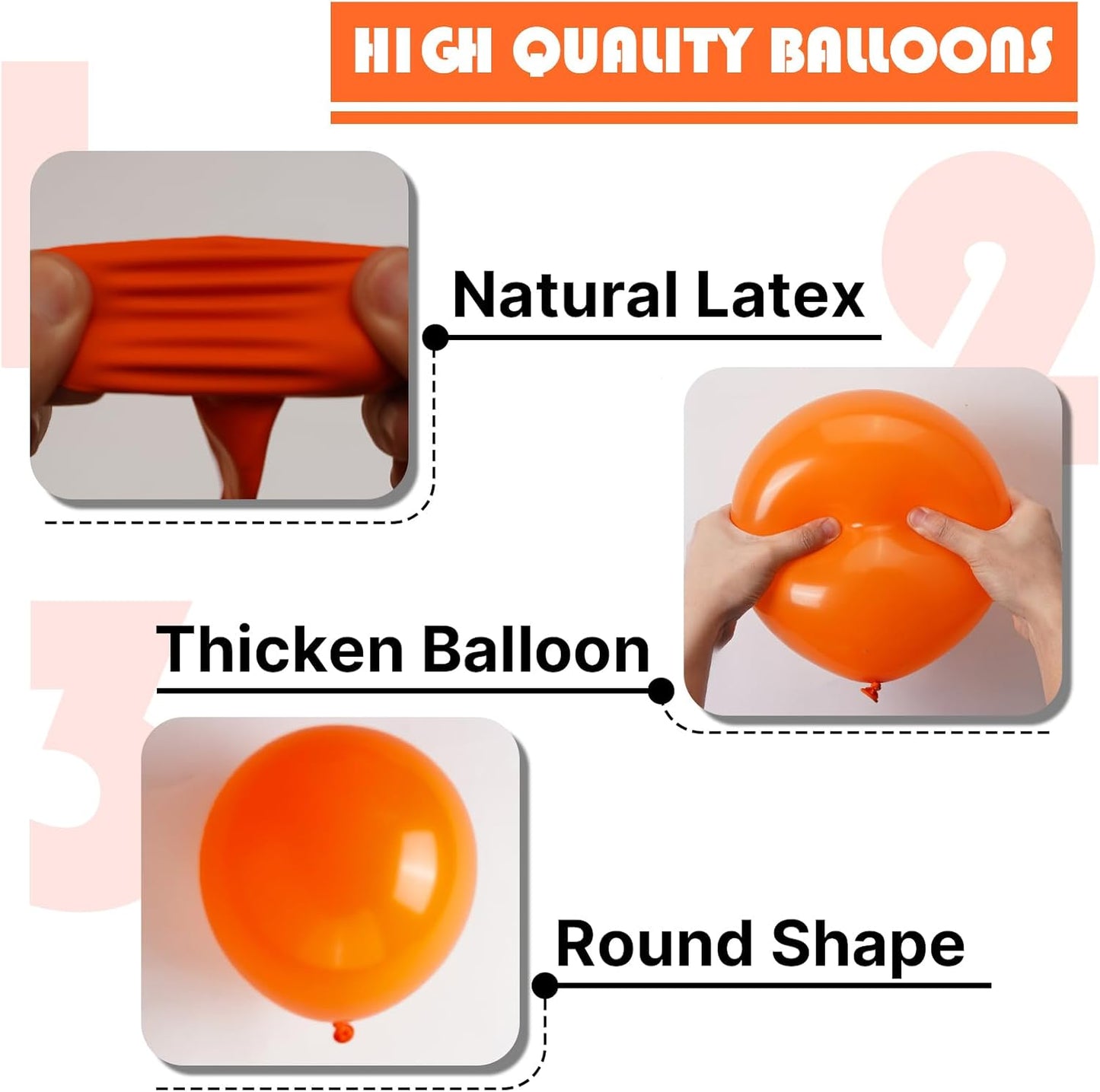 PartyWoo Orange Balloons - 100pcs 12 Inch Fall Latex Helium Balloons for Birthday & Baby Shower Decor