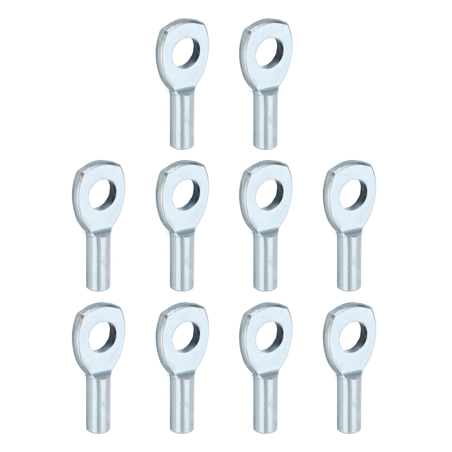 PATIKIL Cable Ball Stopper, 10pcs Gym Machine Accessories for 5mm Cable Fitness Equipment Wire Rope Port Joint Replacement Parts for Home Gym Machine,Silver