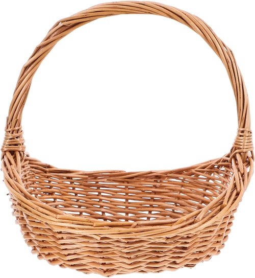 Abaodam Wicker Picnic Basket - Stylish Willow Design with Handles for Weddings, Camping & Storage