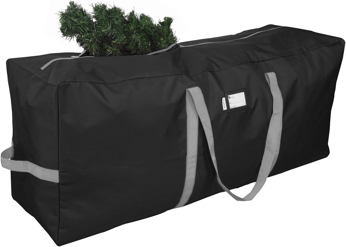 Primode Heavy Duty Christmas Tree Storage Bag - Fits Up to 9 Ft Trees | Durable 600D Oxford Material, Black
