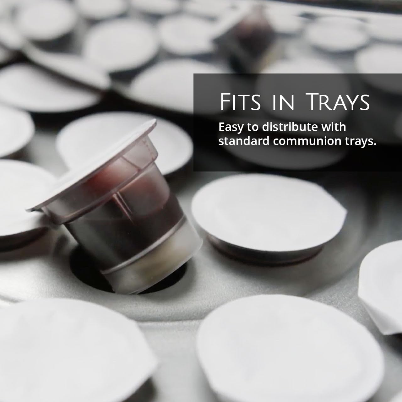 TrueVine Top & Bottom Communion Cups and Wafer Set - Prefilled Cups with Fresh Unleavened Bread & Grape Juice - Carefully Packaged & Easy to Open, Ideal First Communion Favors for Guests (100 Count)