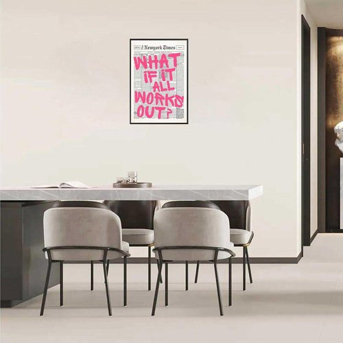 Drimiler Retro Newspaper Poster - Positive Affirming Quote Canvas Wall Art | 8x12in Framed Decor
