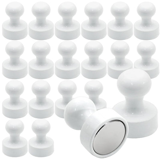 LOVIMAG Fridge Magnets 20Pcs Refrigerator Whiteboard Small Strong Magnet Classroom Kitchen Accessories Decorative Locker Set Decor Must Haves Office Calendar Refrigerador Magnetic Cute Crafts White