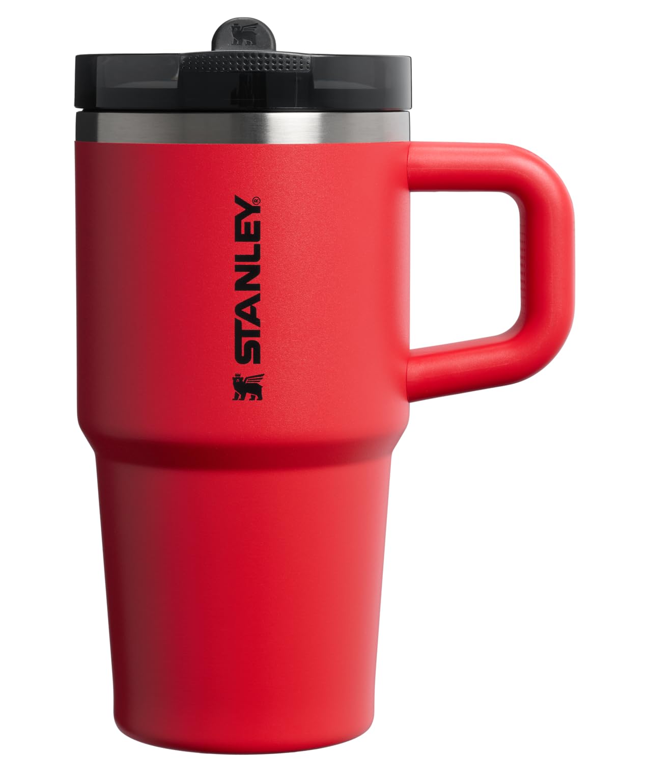STANLEY Quencher ProTour Flip Straw Tumbler with Leakproof Lid 20 oz | Built-In Straw & Handle | Cupholder Compatible for Travel | Insulated Stainless Steel Cup | BPA-Free | Chili Black