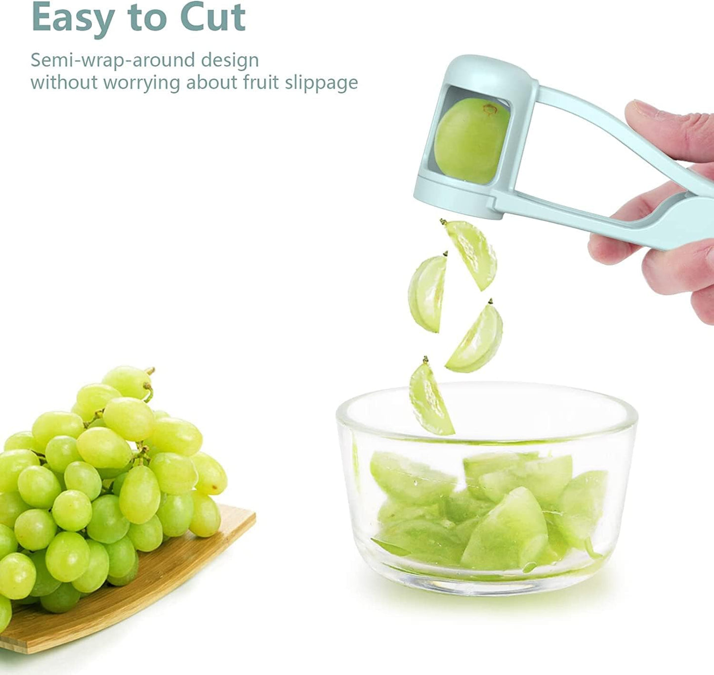WhiteRhino Grape Cutter - Stainless Steel Slicer for Toddlers | Ideal for Grapes, Cherries, and Strawberries