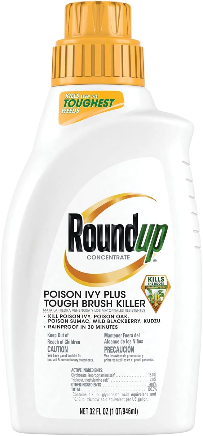 Roundup Concentrate Poison Ivy Killer - Fast-Acting Weed & Brush Control, 32 oz.