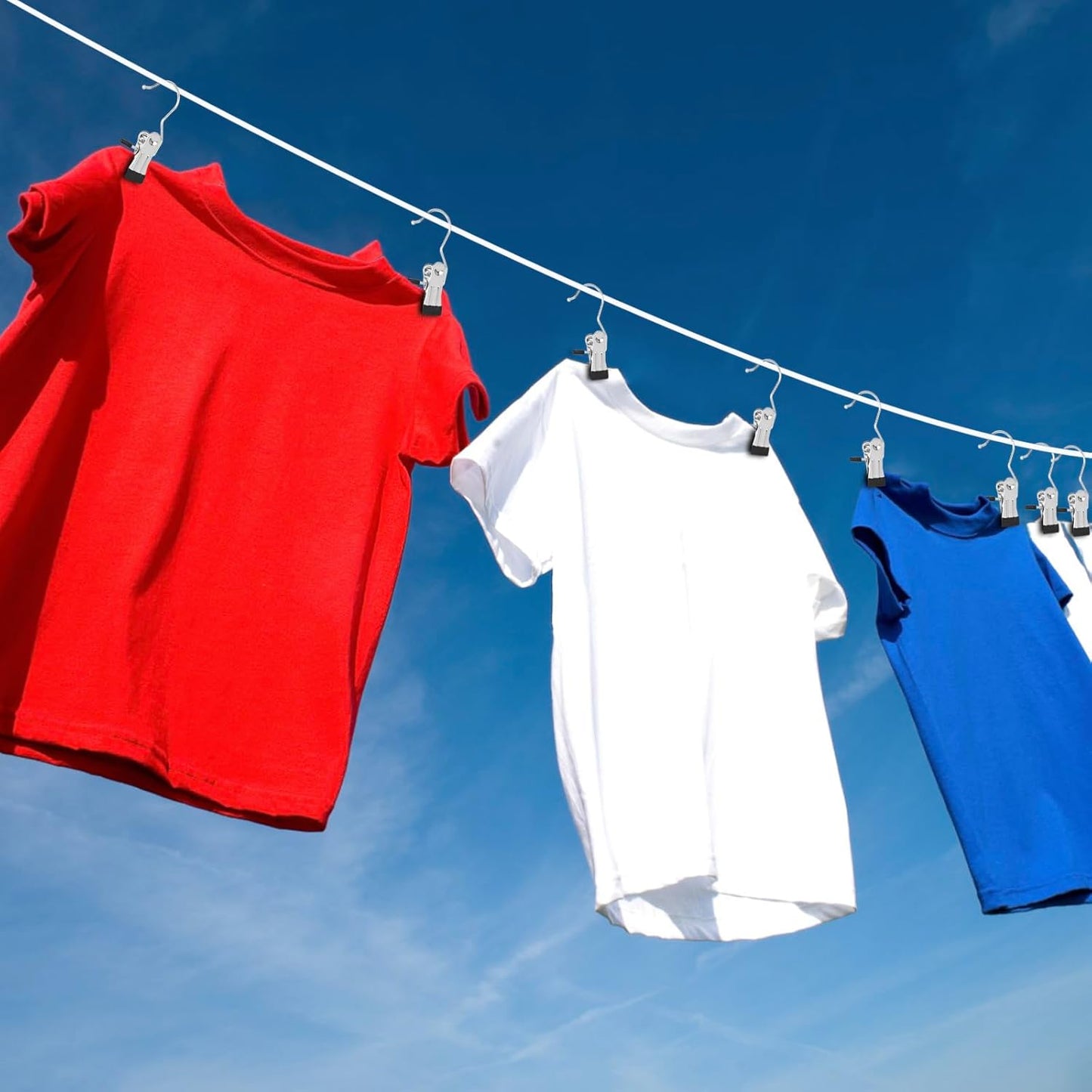 Skiennix 24 Pack Multi-Function Hanger Clips - Versatile Laundry & Closet Hooks for Clothes, Socks, Hats, and More