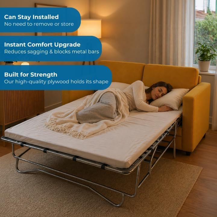 Twin Size Sleeper Sofa Bed Support Board - Permanent Fit for 35x64 Inch Sofa
