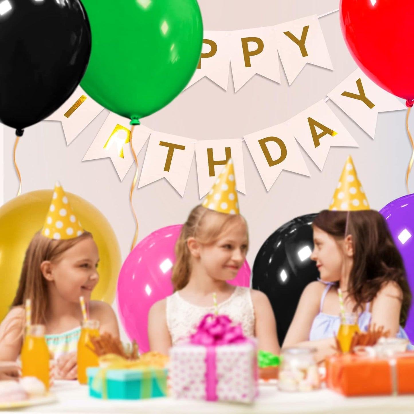 Skiennix 18-Inch Black Big Balloons - 32 Pcs Round Latex Party Decorations for Birthdays & Weddings