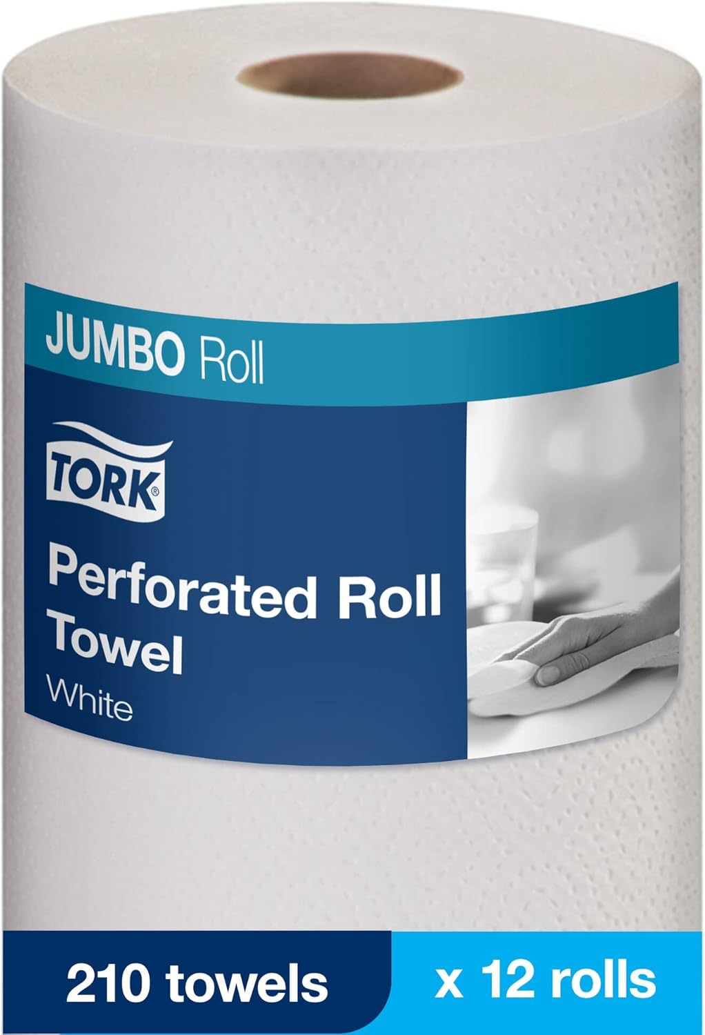 Universal Perforated Towel Roll - Two-Ply, 11 x 9 Inches, White, 210 Sheets Per Roll