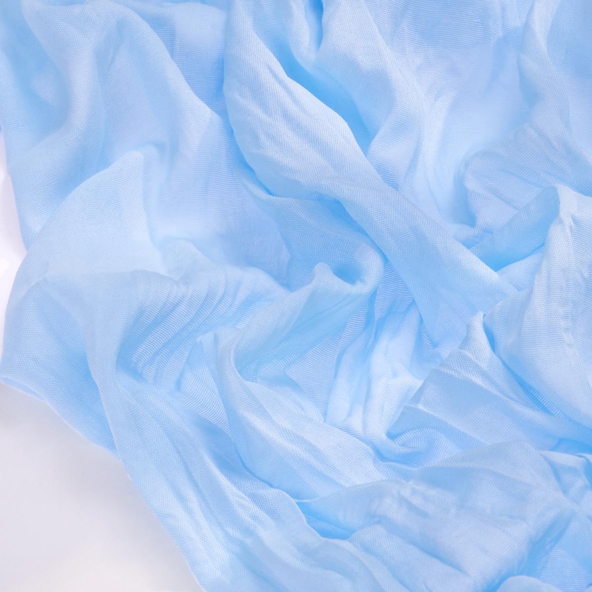 Socomi Cheesecloth Table Runner - Light Blue Boho Rustic Design | 120 Inch for Weddings & Events